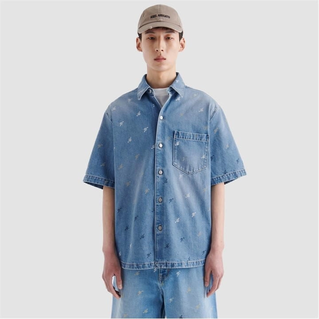 Axel Arigato Miles Denim Shirt - Blue